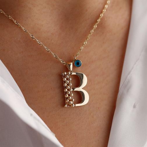 B Harf Altın Kolye