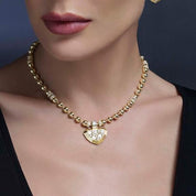 Baget Taşlı Top Top Kolye