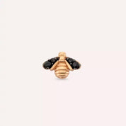 Bee Siyah Pırlanta Taşlı Rose Altın Piercing