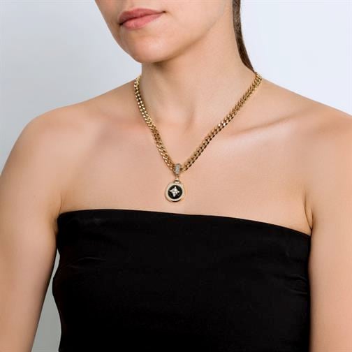 Beş Taşlı Madalyon Charm