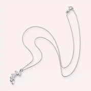 Bevel Pırlanta Taşlı Beyaz Altın Kolye