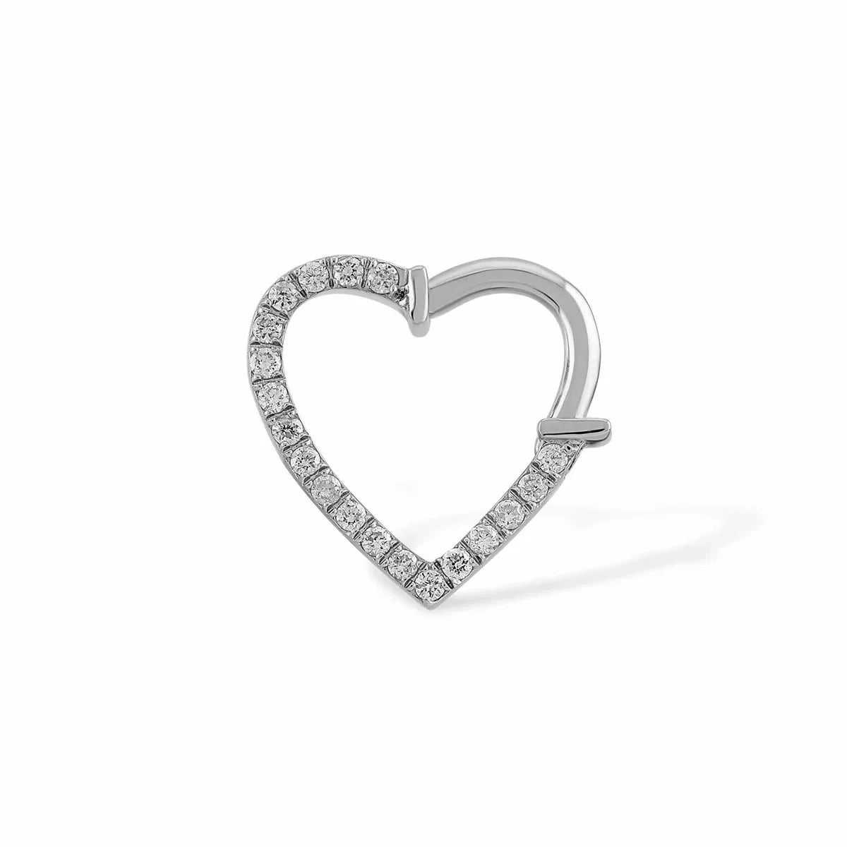 Kalp Halka Pırlanta Piercing