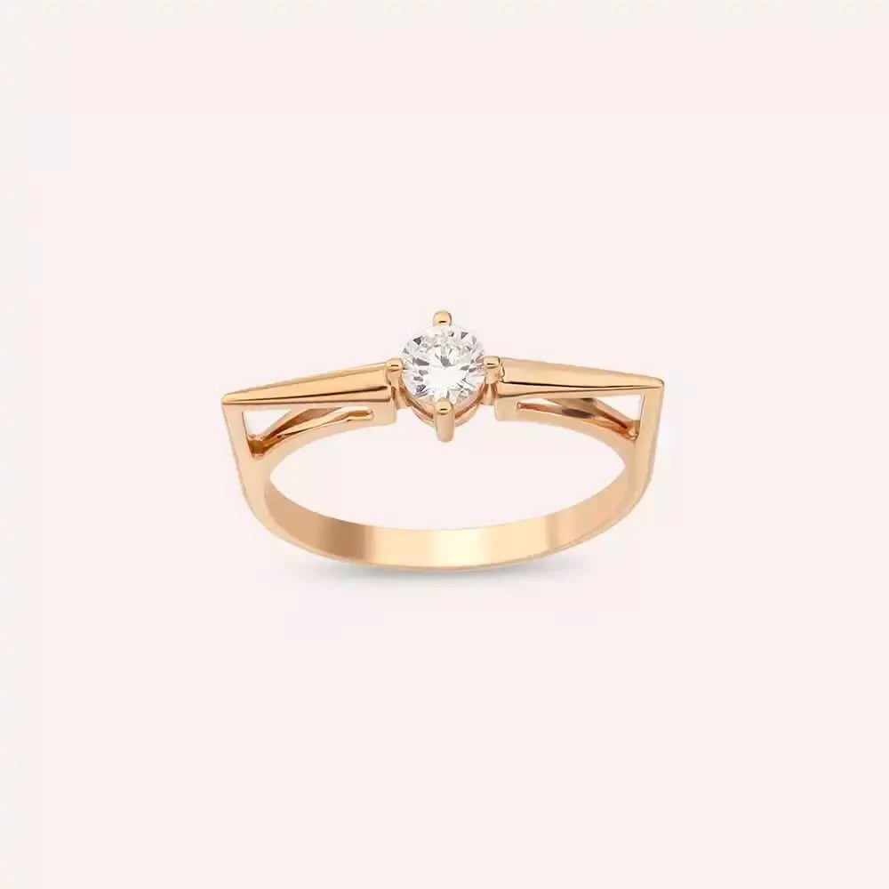 Bian 0.25 CT Pırlanta Taşlı Rose Altın Yüzük