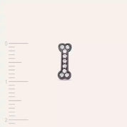 Black Bonei Pırlanta Taşlı Beyaz Altın Tek Küpe