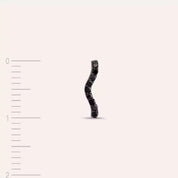 Black Crimp Siyah Pırlanta Taşlı Tek Küpe