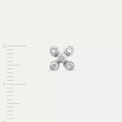 Dots White Pırlanta Taşlı Tek Küpe