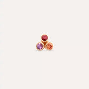 Blissy Multicolor Safir Taşlı Rose Altın Tek Küpe