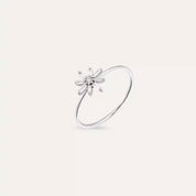 Daisy 0.12 CT Baget Pırlanta Taşlı Beyaz Altın Yüzük
