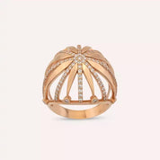 Cage 0.82 CT Pırlanta Taşlı Rose Altın Yüzük
