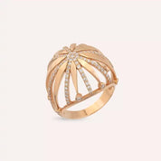 Cage 0.82 CT Pırlanta Taşlı Rose Altın Yüzük