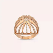 Cage 0.82 CT Pırlanta Taşlı Rose Altın Yüzük