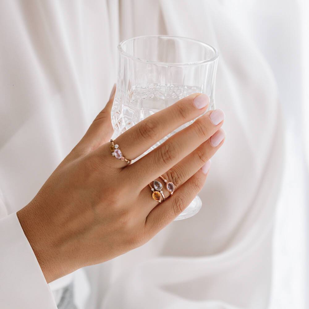 Caipi 2.59 CT Multicolor Safir ve Pırlanta Taşlı Yüzük