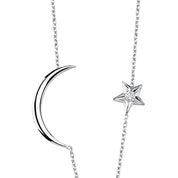 0.05 ct. Pırlanta Ay Yıldız Kolye