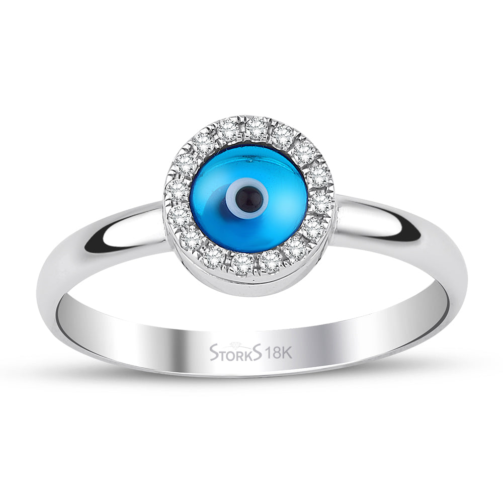 0.06 ct. Pırlanta Nazar Göz Yüzük
