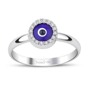 0.06 ct. Pırlanta Nazar Yüzük