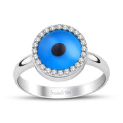 0.12 ct. Pırlanta Nazar Göz Yüzük