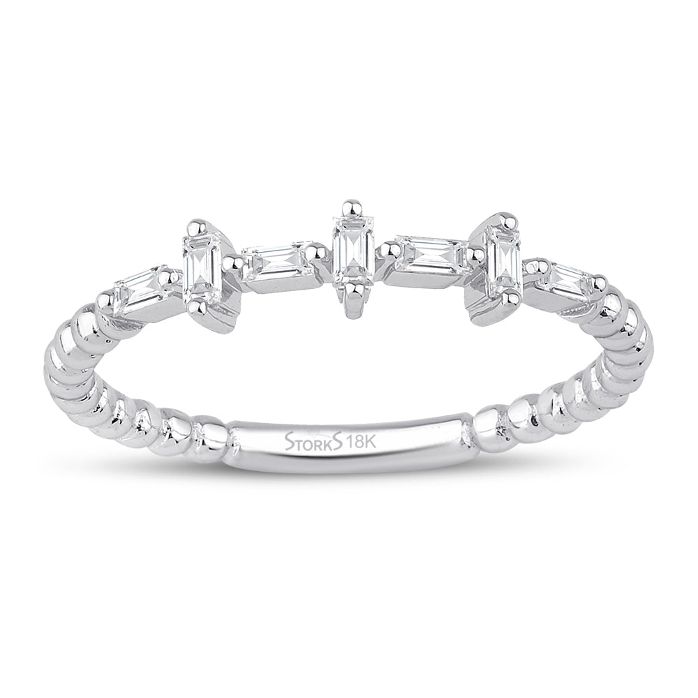 0.16 ct. Pırlanta Baget Yüzük