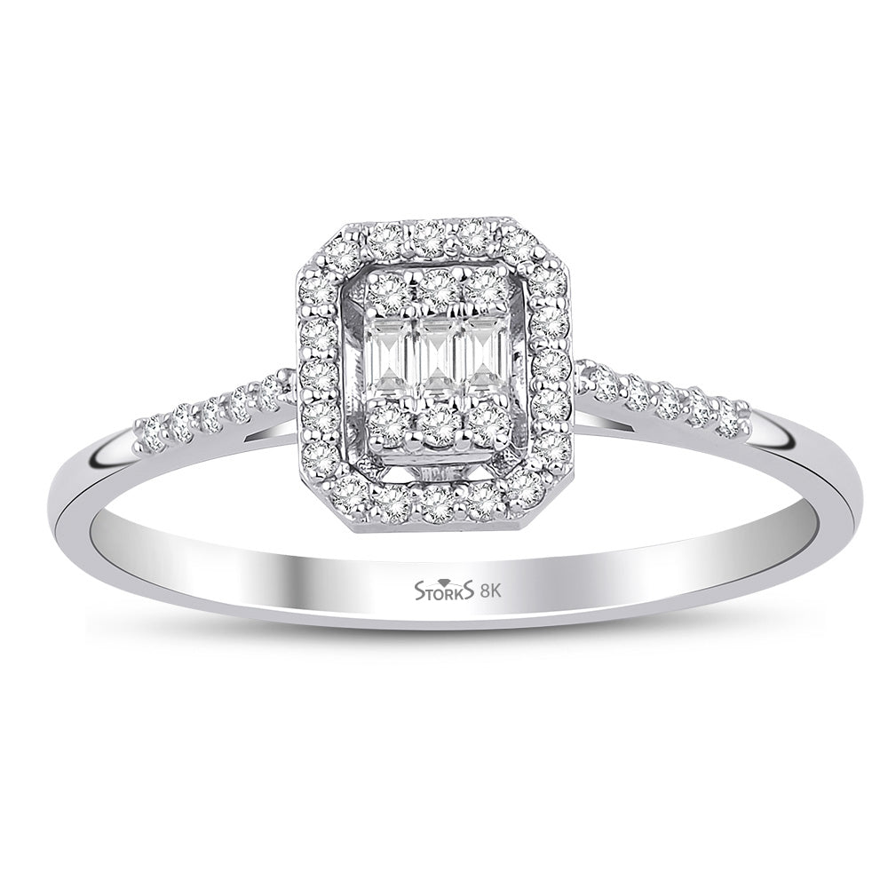 0.17 ct. Pırlanta Laranj Baget Yüzük
