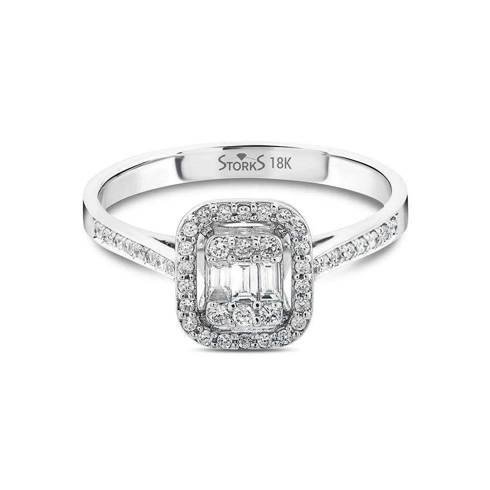 0.27 ct. Pırlanta Baget Yüzük