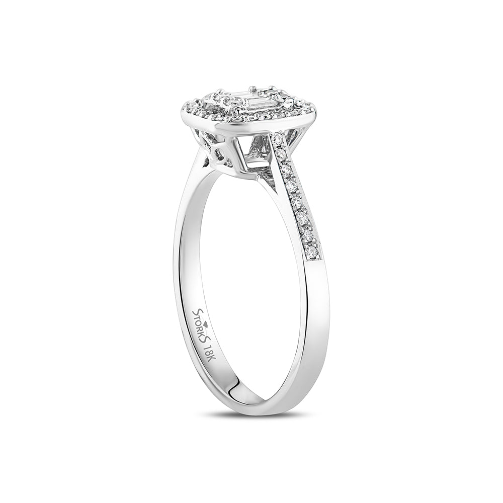0.27 ct. Pırlanta Baget Yüzük