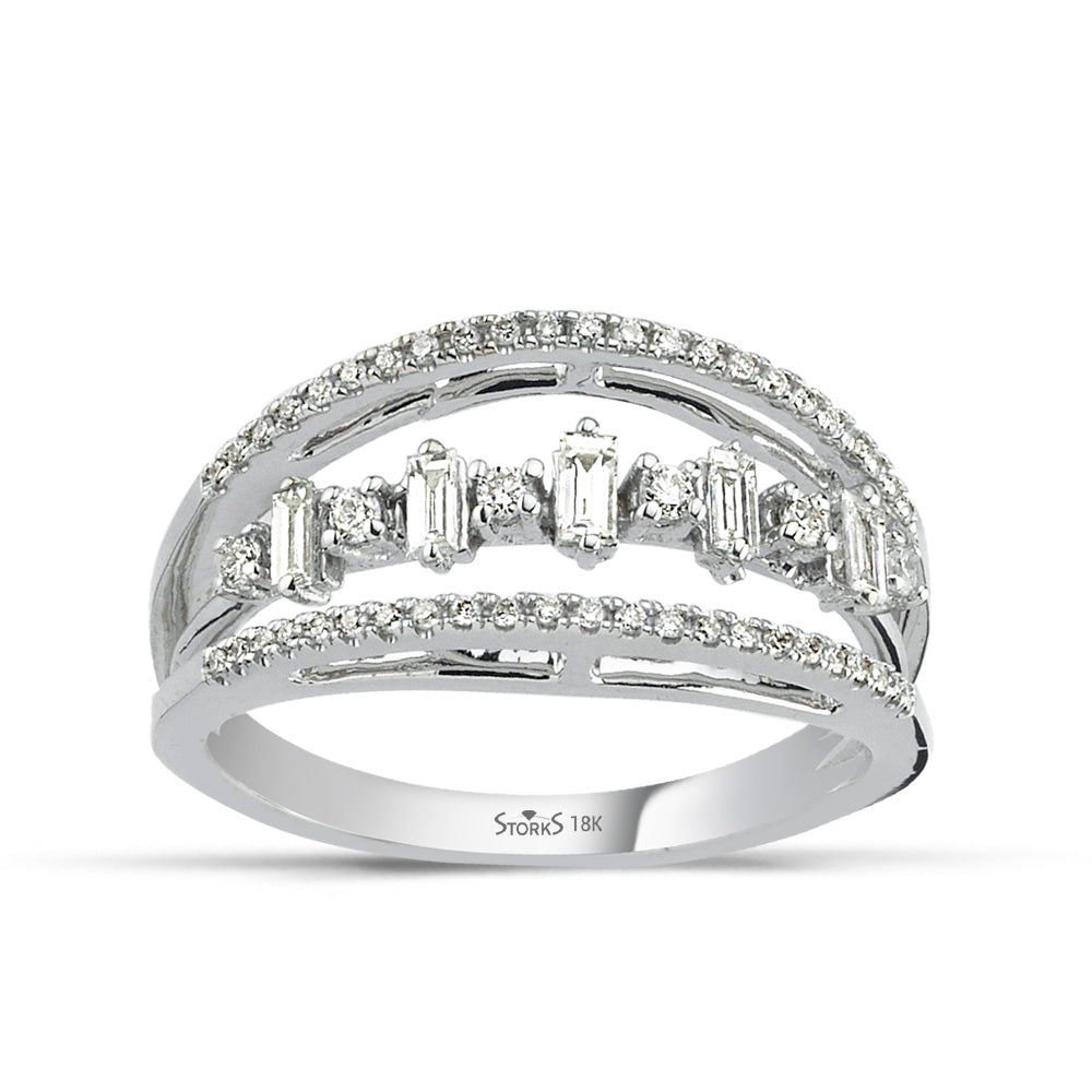 0.37 ct. Pırlanta Baget Yüzük
