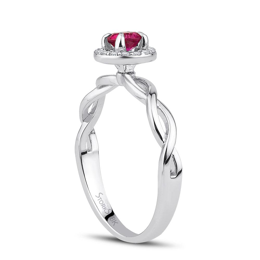 0.44 ct. Pırlanta Doğal Yakut Yüzük