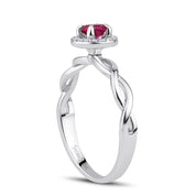 0.44 ct. Pırlanta Doğal Yakut Yüzük