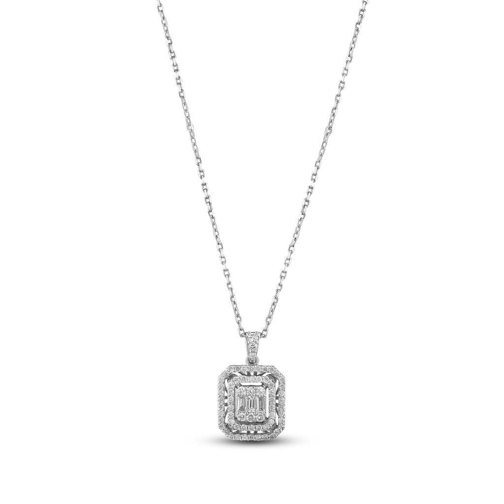 0.45 ct. Pırlanta Baget Kolye - Tufanlar Kuyumculuk