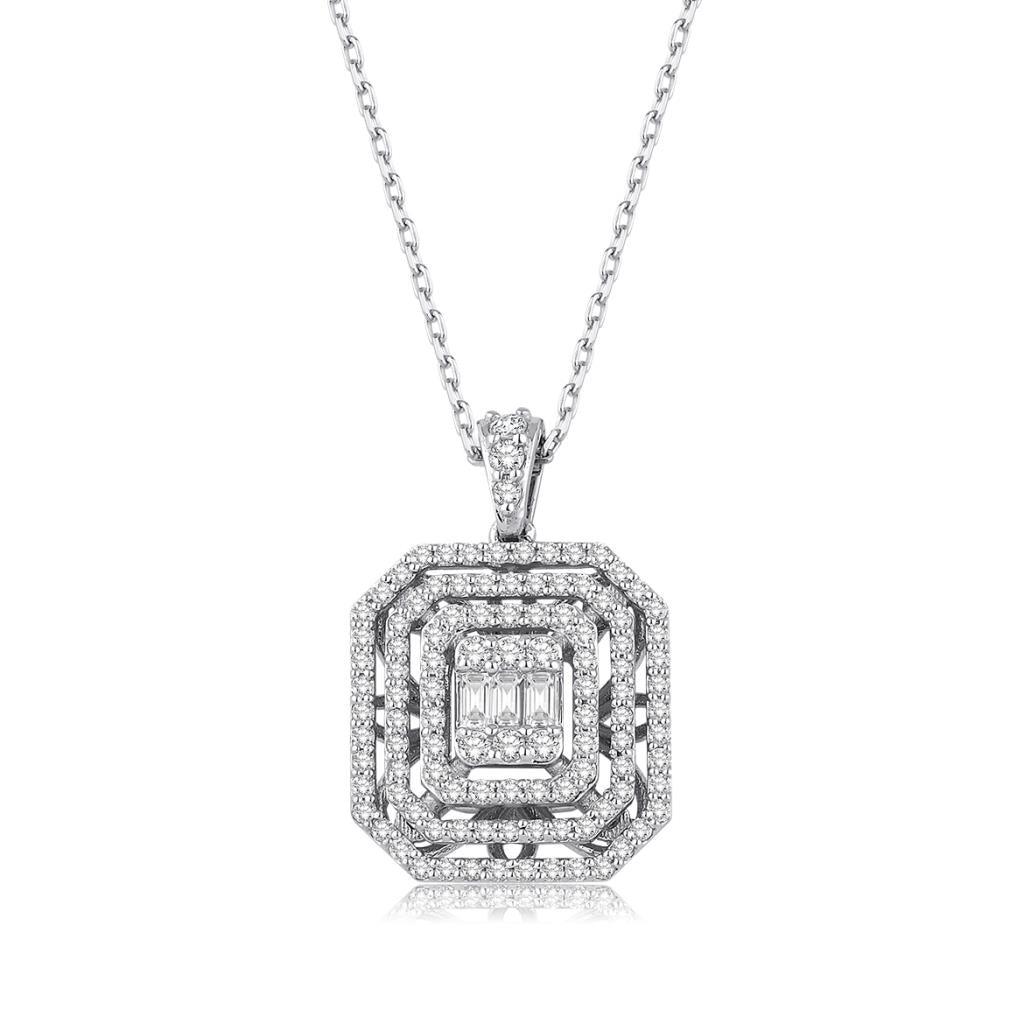 0.55 ct. Pırlanta Baget Kolye - Tufanlar Kuyumculuk