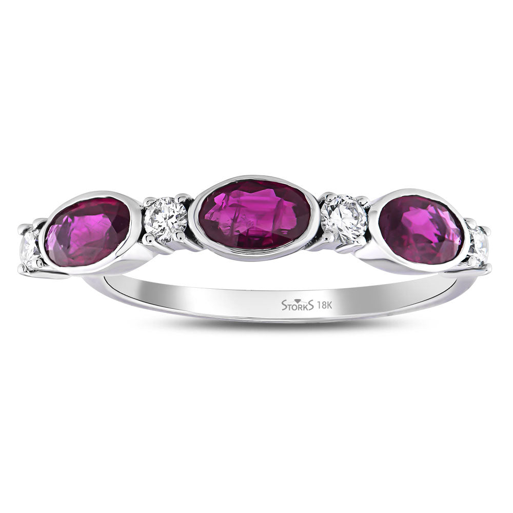 0.88 ct. Pırlanta Doğal Yakut Yüzük