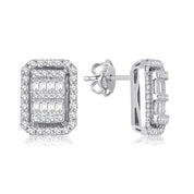 1.53 ct.Pırlanta Baget Küpe
