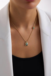 Cetaş Kaplumbağa Altın Kolye