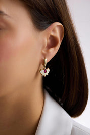 Cetaş Lotus Altın Küpe