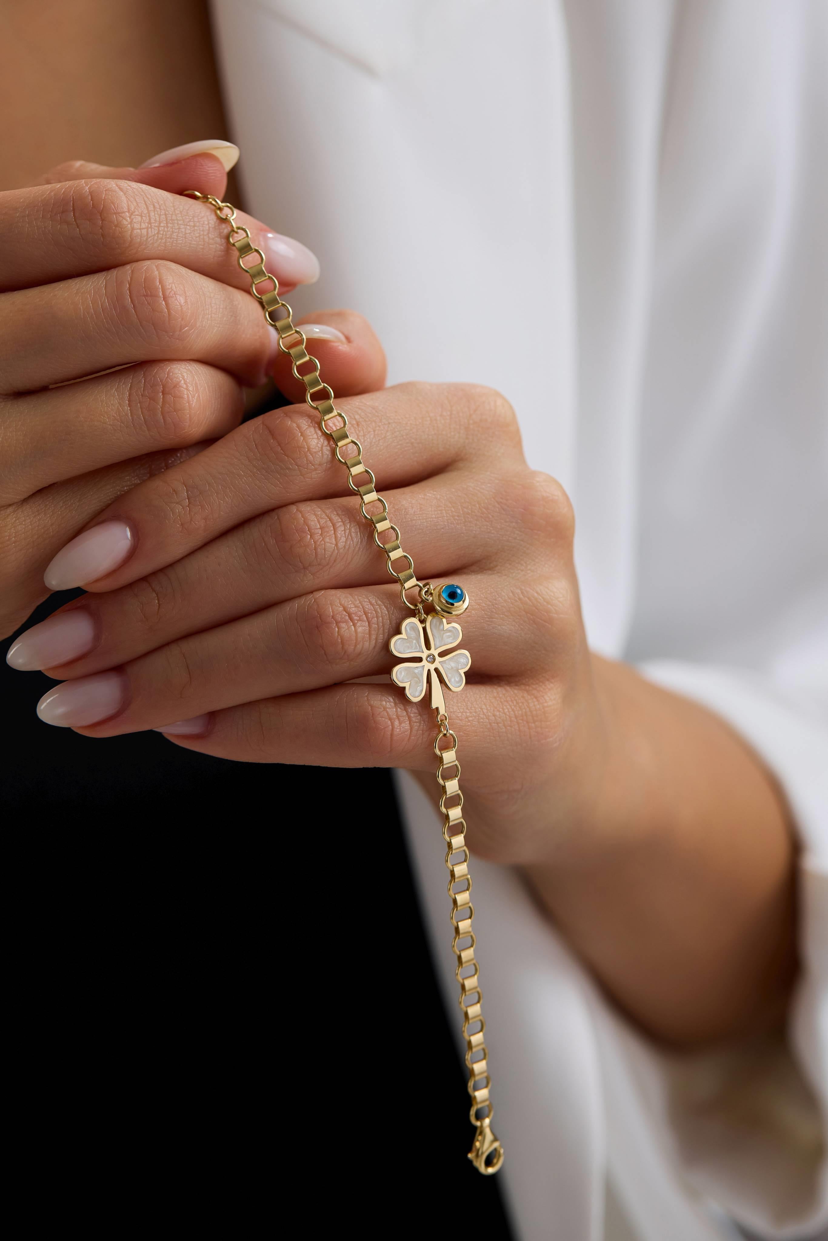 Cetaş Sedef Yonca Altın Bileklik