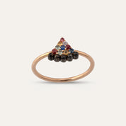 Cheesecake 0.20 CT Multicolor Safir Taşlı Yüzük