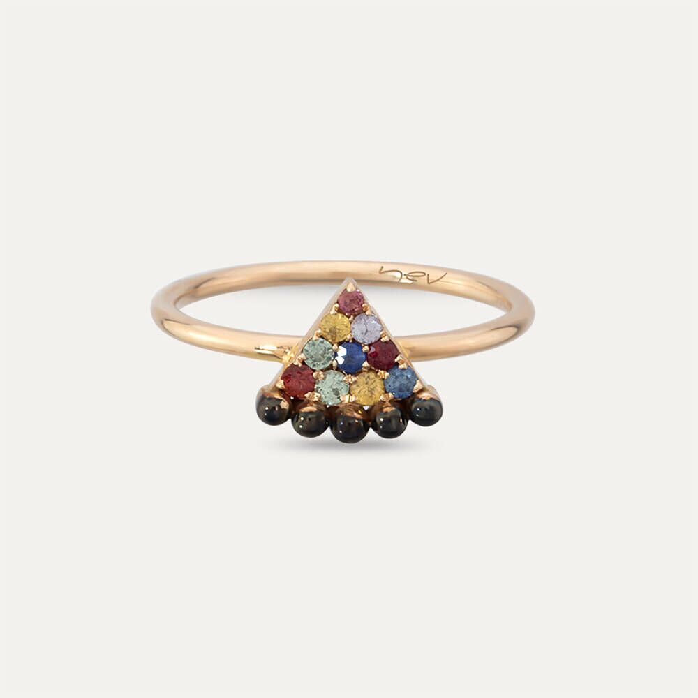 Cheesecake 0.20 CT Multicolor Safir Taşlı Yüzük