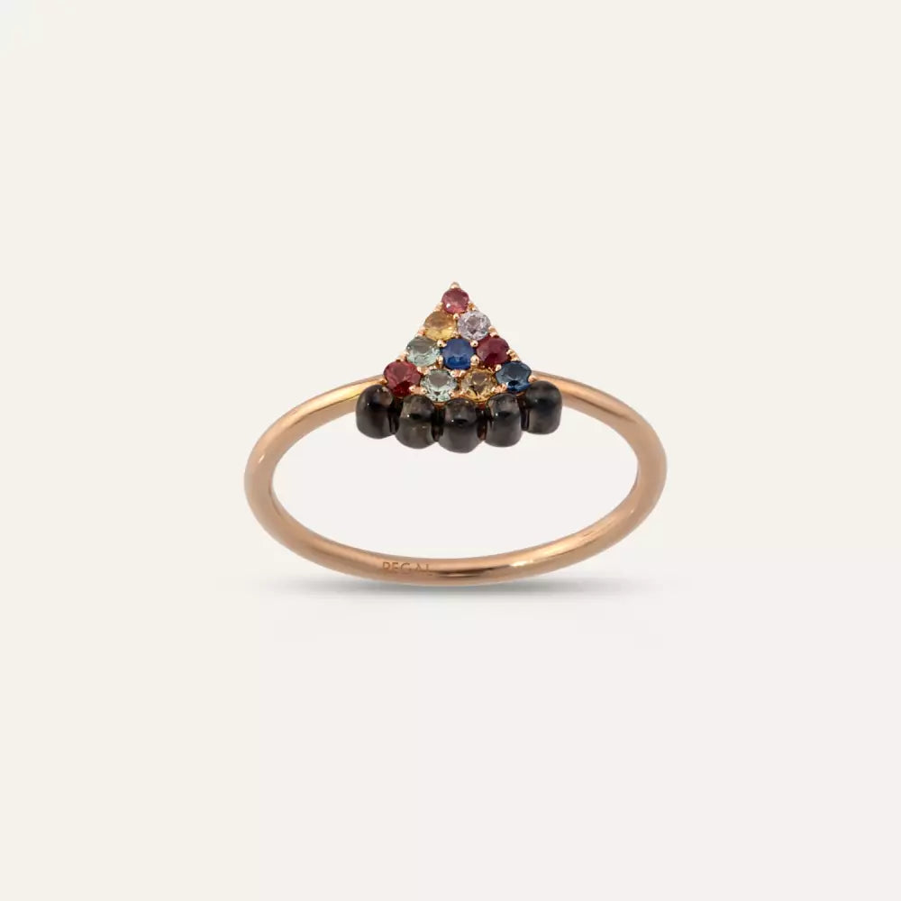 Cheesecake Multicolor Safir Taşlı Yüzük