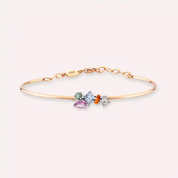 Lily Multicolor Safir ve Pırlanta Taşlı Rose Altın Bileklik