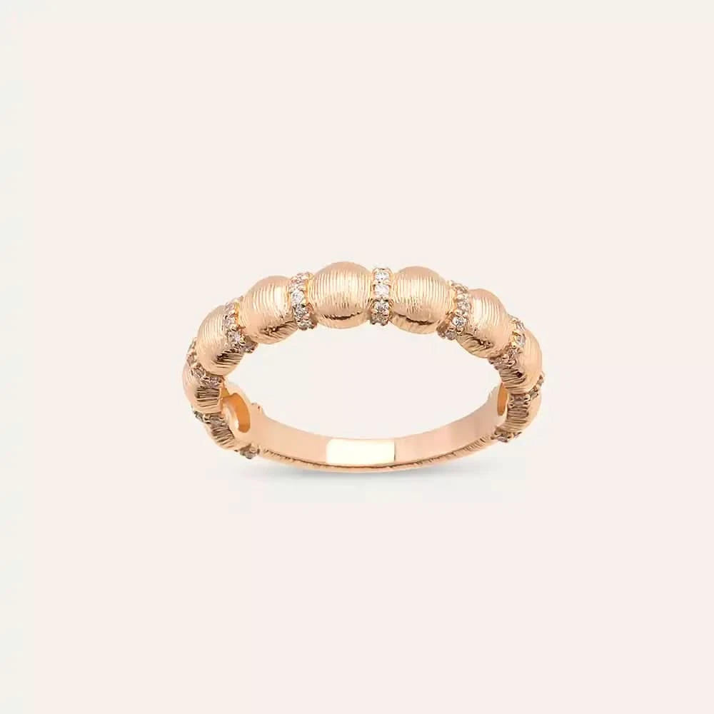 Core Matte 0.20 CT Pırlanta Taşlı Rose Altın Yüzük