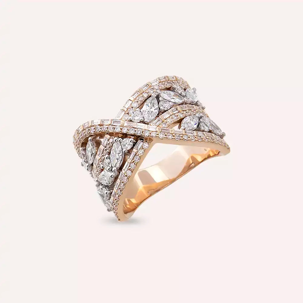 Noble 2.04 CT Baget ve Markiz Kesim Pırlanta Taşlı Yüzük