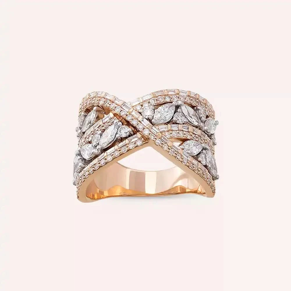 Cosmic 2.04 CT Baget ve Markiz Kesim Pırlanta Taşlı Yüzük