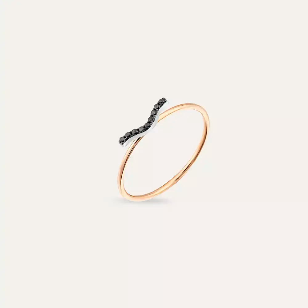 Noir Black 0.06 CT Siyah Pırlanta Taşlı Yüzük
