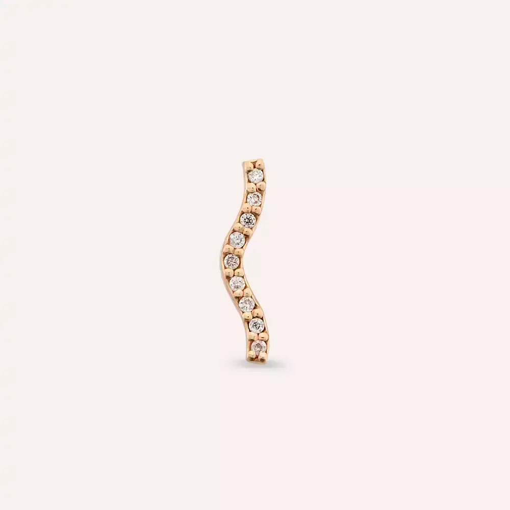 Noir Rose Pırlanta Taşlı Piercing