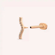 Crimp Rose Pırlanta Taşlı Piercing