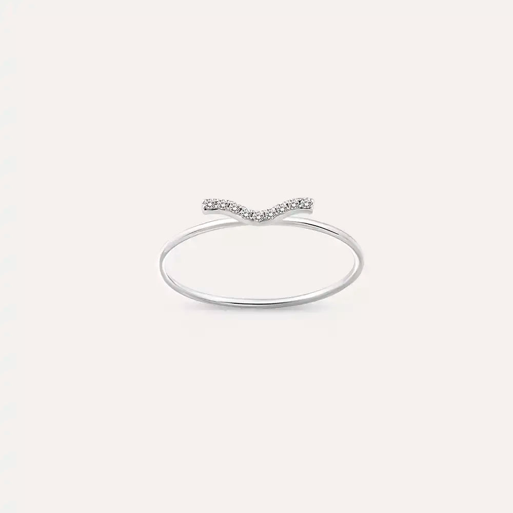 Noir White 0.05 CT Pırlanta Taşlı Yüzük