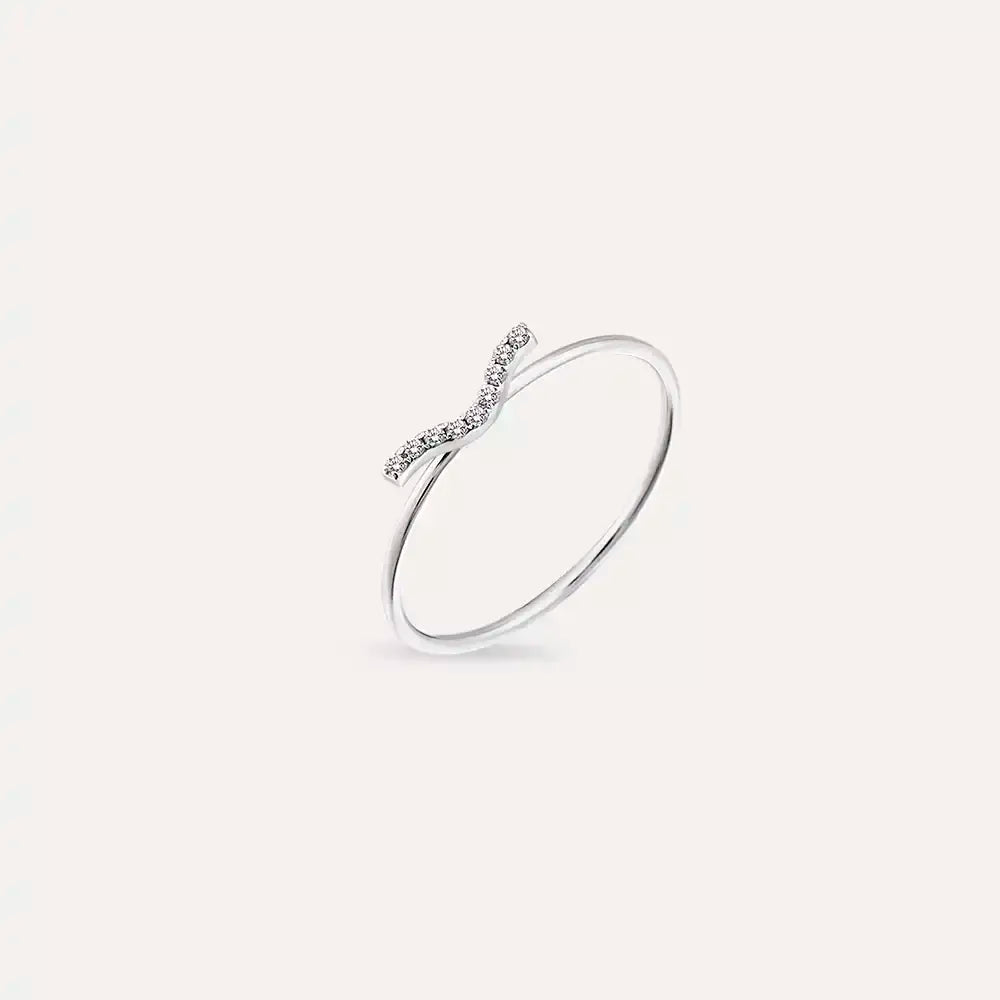 Noir White 0.05 CT Pırlanta Taşlı Yüzük