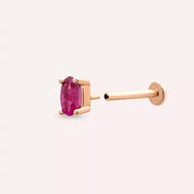 Crimsa Yakut Taşlı Rose Altın Piercing