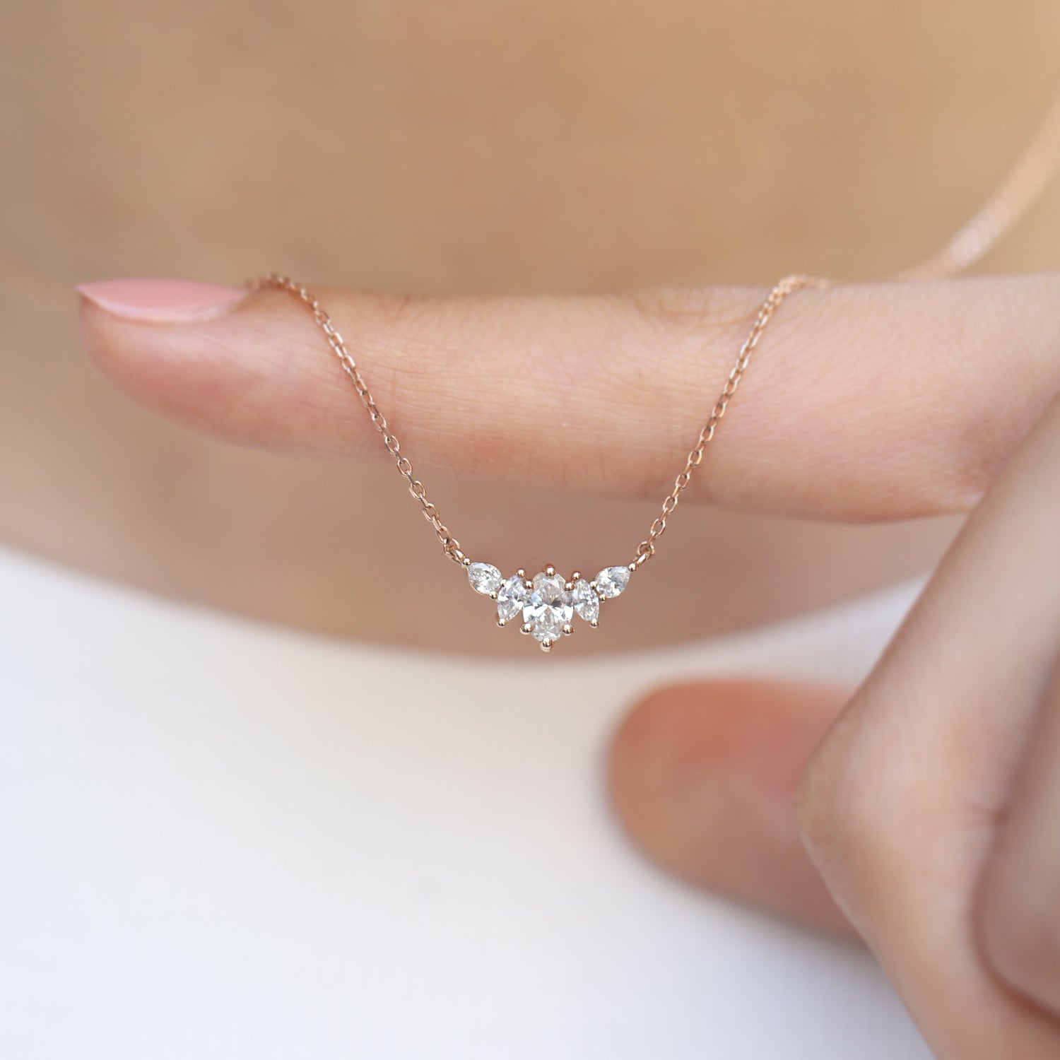 0.50 Karat Vintage Diana Pırlanta Kolye