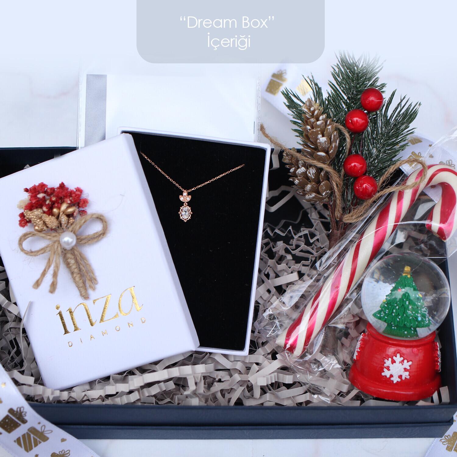 "Dream Box" Aria Pırlanta & Beyaz Topaz Kolye
