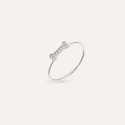 Bony 0.06 CT Pırlanta Taşlı Beyaz Altın Yüzük
